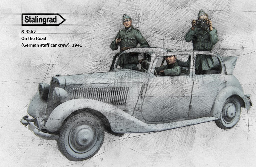 1/35 二战德国轿车乘员组(3人) - 点击图像关闭
