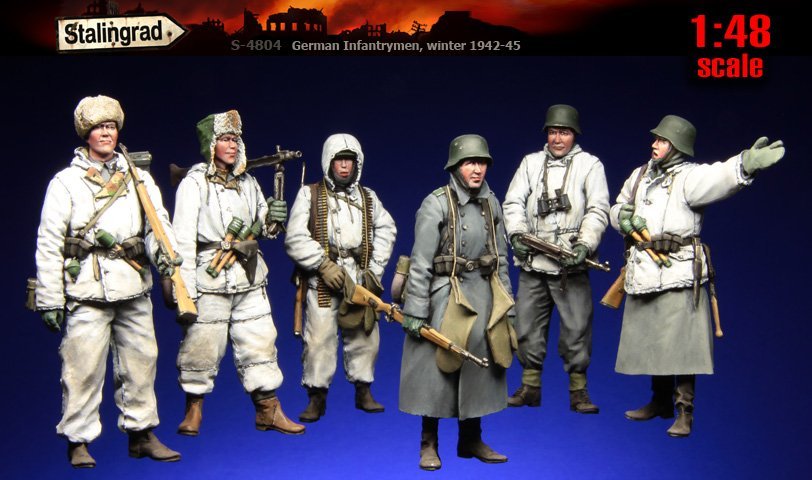 1/48 二战德国冬季步兵小队(6人) - 点击图像关闭