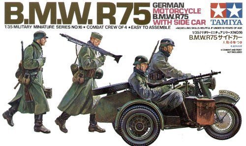 1/35 二战德国 BMW R75 摩托车与步兵