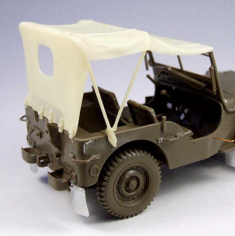 1/35 二战美国威利斯军用吉普车篷布改造件(配田宫) - 点击图像关闭