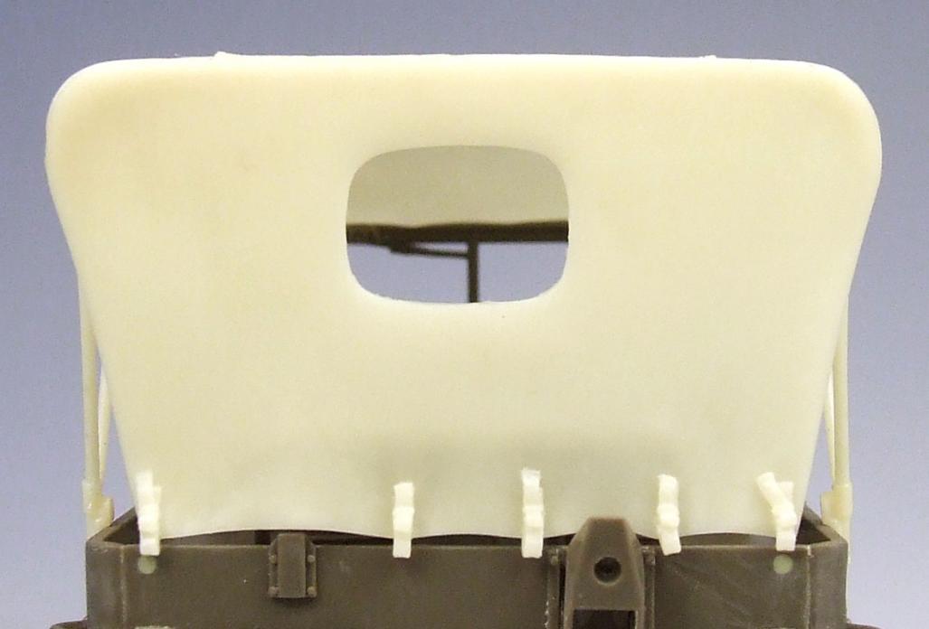 1/35 二战美国威利斯军用吉普车篷布改造件(配田宫)