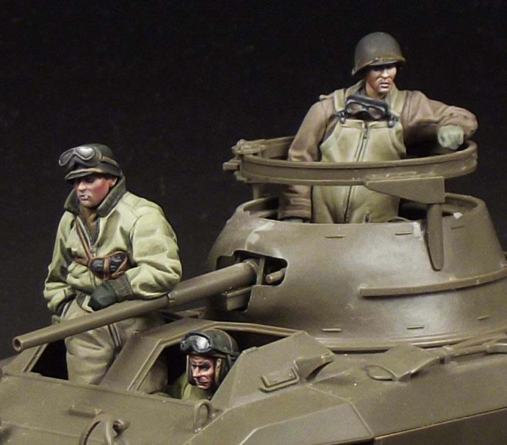 1/35 二战美国装甲车乘员组(3个)