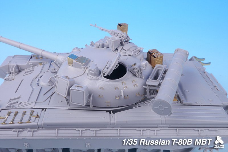 1/35 现代俄罗斯 T-80B 主战坦克改造蚀刻片(配小号手) - 点击图像关闭