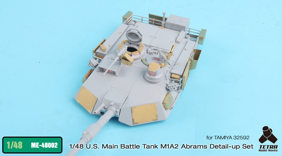 1/48 现代美国 M1A2 艾布拉姆斯主战坦克改造蚀刻片(配田宫32592)