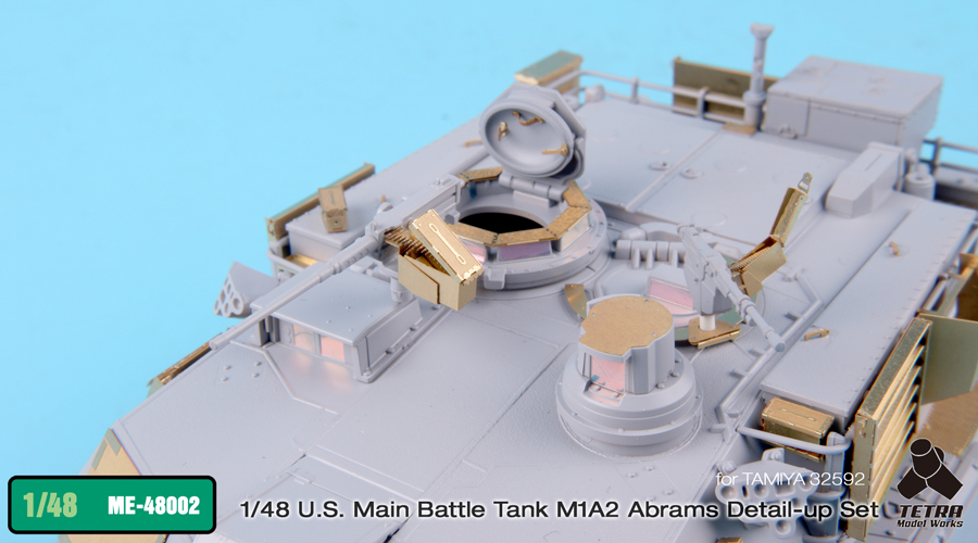 1/48 现代美国 M1A2 艾布拉姆斯主战坦克改造蚀刻片(配田宫32592) - 点击图像关闭