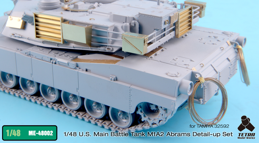 1/48 现代美国 M1A2 艾布拉姆斯主战坦克改造蚀刻片(配田宫32592)