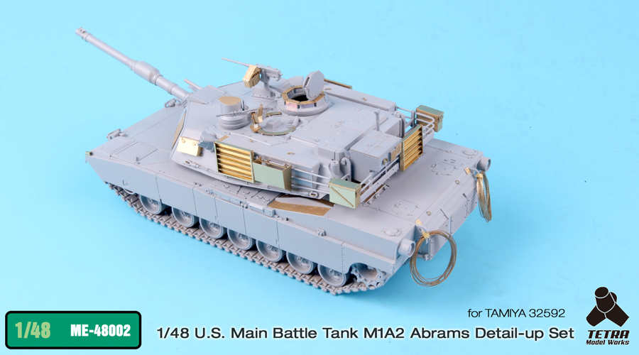 1/48 现代美国 M1A2 艾布拉姆斯主战坦克改造蚀刻片(配田宫32592) - 点击图像关闭