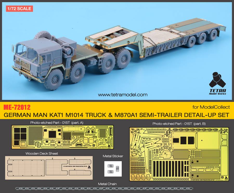 1/72 现代德国 MAN KAT1 M1014 & M870A1 坦克运输拖车改造蚀刻片(配搜模阁) - 点击图像关闭