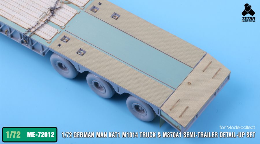 1/72 现代德国 MAN KAT1 M1014 & M870A1 坦克运输拖车改造蚀刻片(配搜模阁)