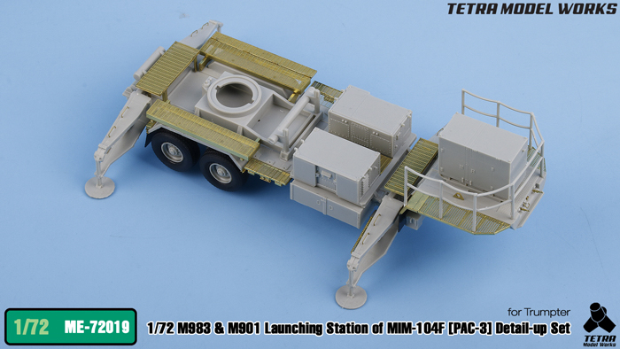 1/72 现代美国 M983/M901 PAC-3 爱国者防空导弹发射车改造蚀刻片(配小号手)
