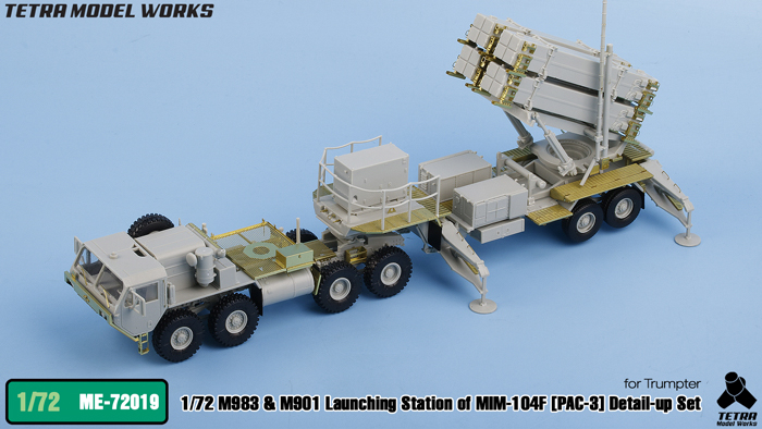 1/72 现代美国 M983/M901 PAC-3 爱国者防空导弹发射车改造蚀刻片(配小号手)