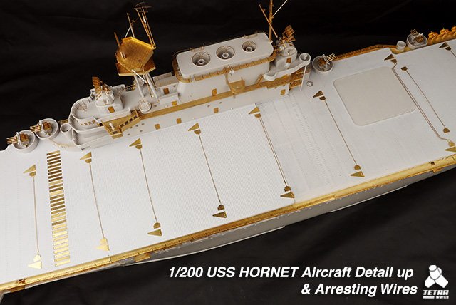 1/200 二战美国黄蜂号航空母舰拦阻索与飞机细节蚀刻片