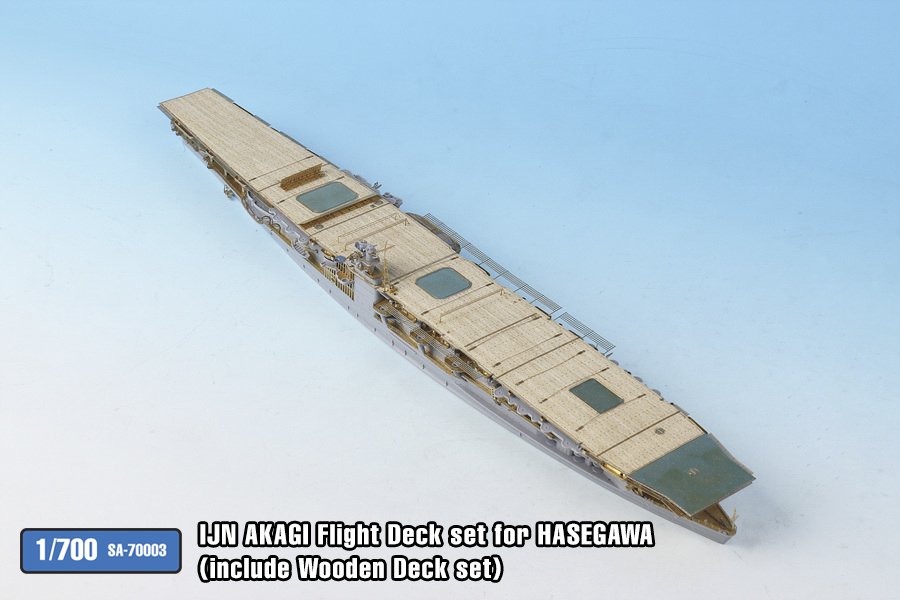 1/700 二战日本赤城号航空母舰飞行甲板改造蚀刻片(附木甲板, 配长谷川) - 点击图像关闭