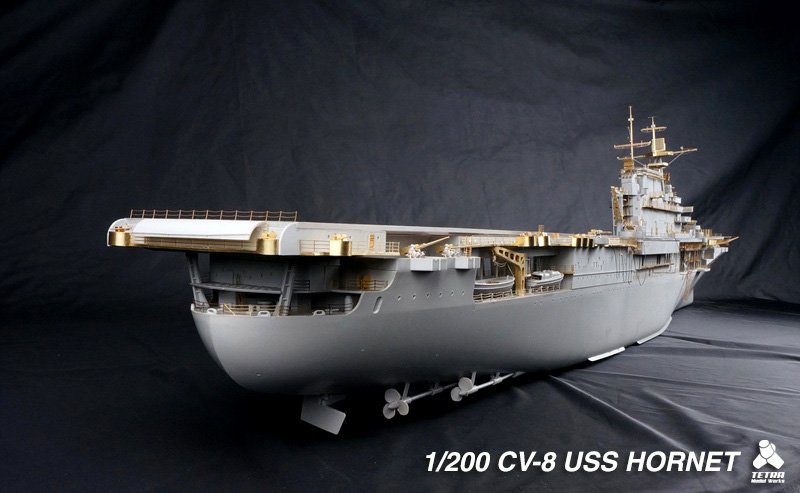 1/200 二战美国 CV-8 黄蜂号航空母舰改造蚀刻片(配Merit)