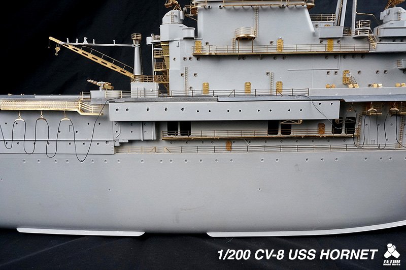 1/200 二战美国 CV-8 黄蜂号航空母舰改造蚀刻片(配Merit)