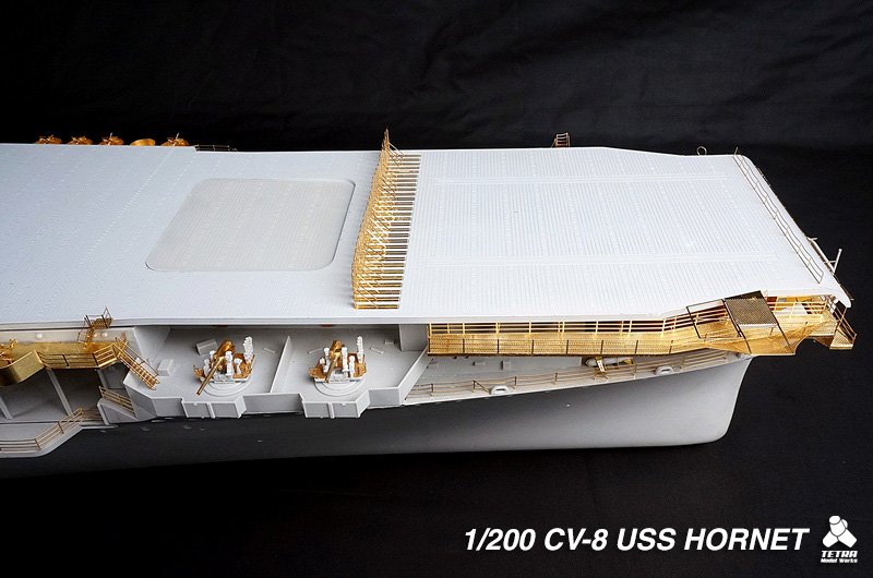 1/200 二战美国 CV-8 黄蜂号航空母舰改造蚀刻片(配Merit)