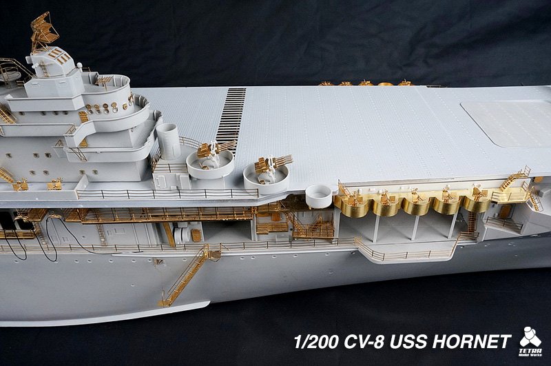 1/200 二战美国 CV-8 黄蜂号航空母舰改造蚀刻片(配Merit)