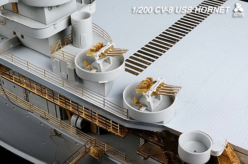 1/200 二战美国 CV-8 黄蜂号航空母舰改造蚀刻片(配Merit)