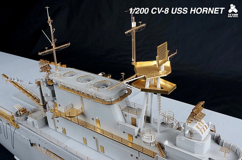 1/200 二战美国 CV-8 黄蜂号航空母舰改造蚀刻片(配Merit)