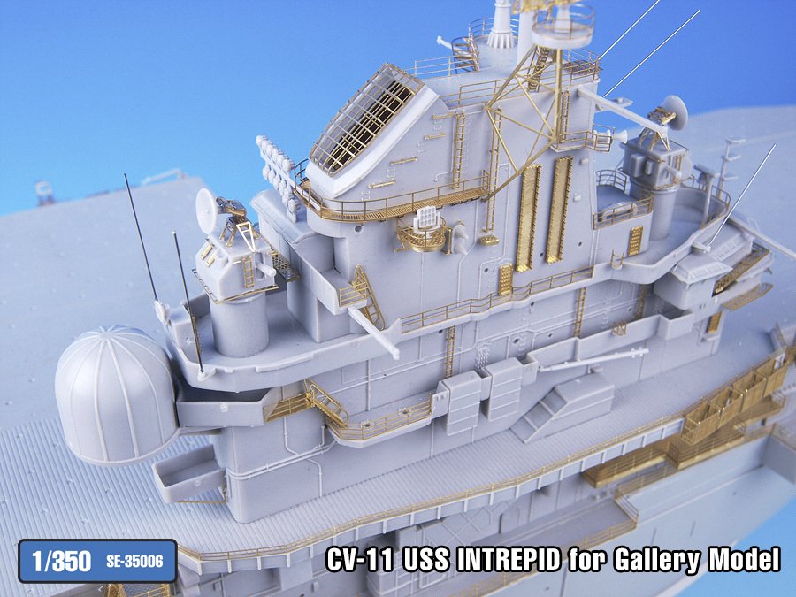 1/350 现代美国 CV-11 无畏号航空母舰改造蚀刻片(配小号手与Gallery Models)