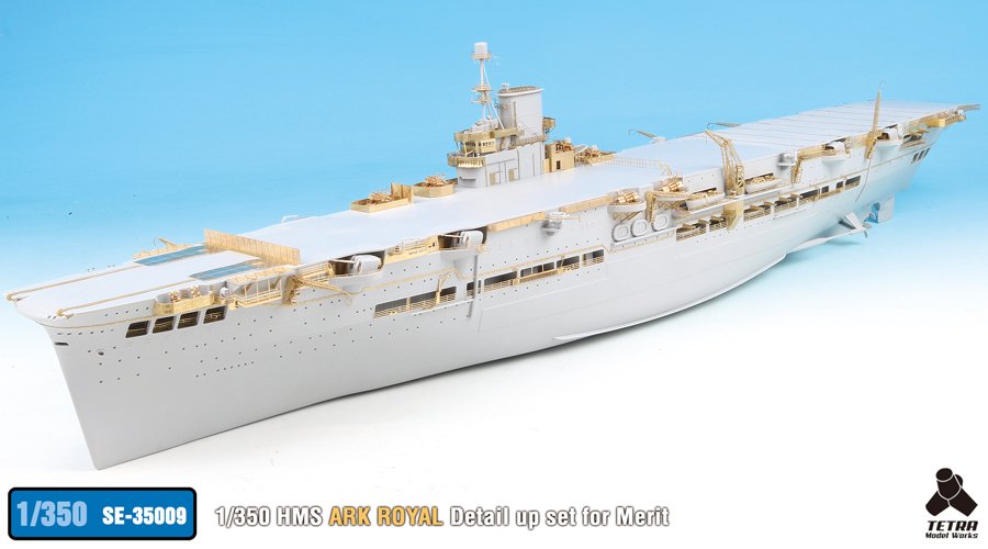 1/350 二战英国皇家方舟号航空母舰改造蚀刻片(配Merit)