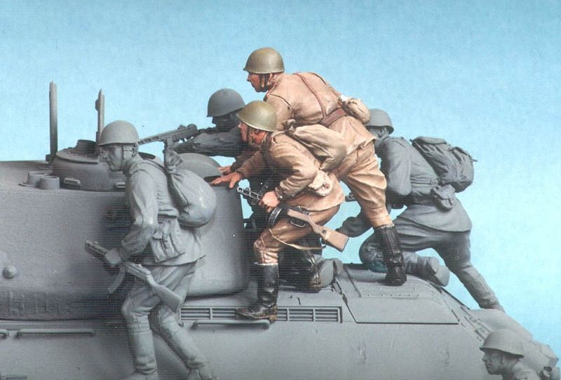 1/35 二战苏联机械化步兵组(2)"1943-45年夏季" - 点击图像关闭