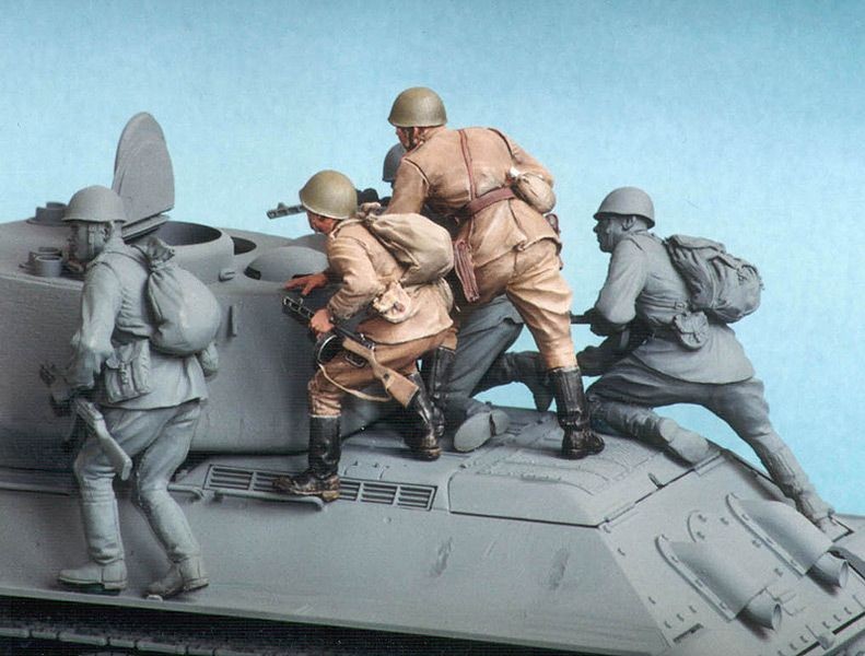 1/35 二战苏联机械化步兵组(2)"1943-45年夏季" - 点击图像关闭