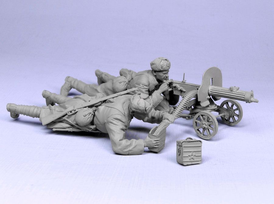 1/35 二战苏联马克沁重机枪步兵组1943-45年 1/35 二战苏联马克沁重机枪步兵组1943-45年