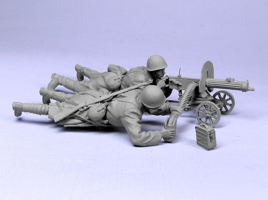 1/35 二战苏联马克沁重机枪步兵组1943-45年