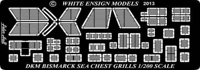 1/200 二战德国俾斯麦号战列舰海水箱进气格栅改造蚀刻片
