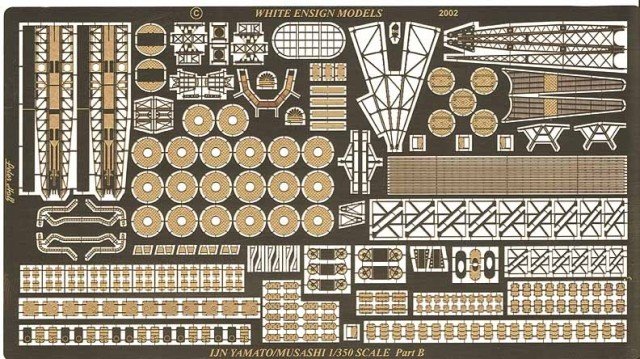 1/350 二战日本大和号/武藏号战列舰改造蚀刻片(配田宫)