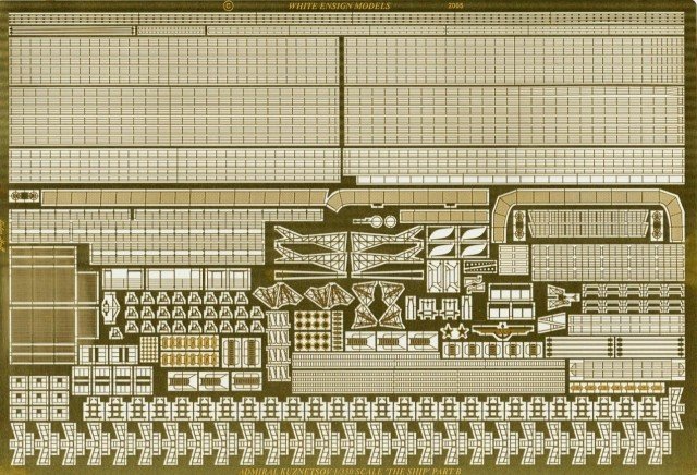 1/350 现代苏联库兹涅佐夫号航空母舰改造蚀刻片(配小号手)