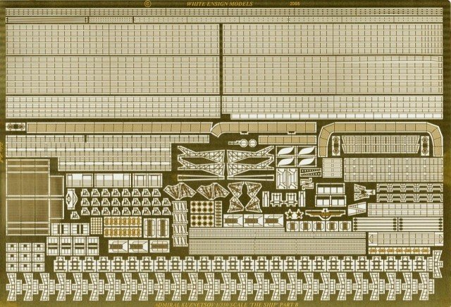 1/350 现代苏联库兹涅佐夫号航空母舰改造蚀刻片(配小号手)