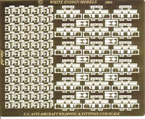 1/350 二战美国海军舰船轻型防空武器改造蚀刻片