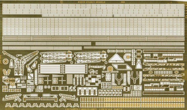 1/350 BB-55 北卡罗来纳号战列舰改造蚀刻片(配小号手)