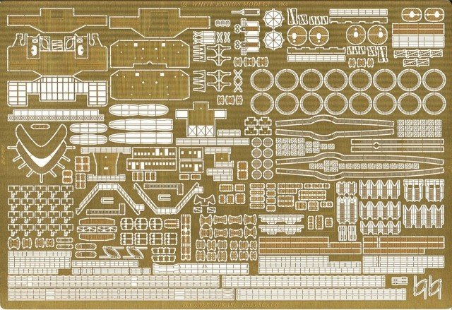 1/350 旧日本海军三笠号战列舰改造蚀刻片(配长谷川)