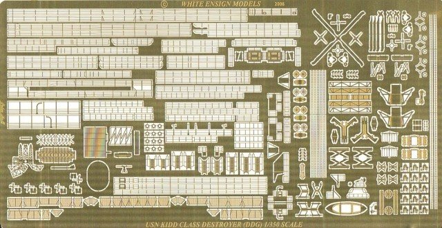 1/350 现代美国基德级驱逐舰改造蚀刻片
