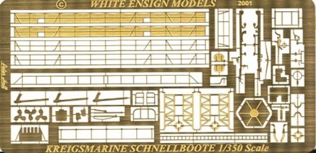 1/350 二战德国 S-100 鱼雷快艇改造蚀刻片