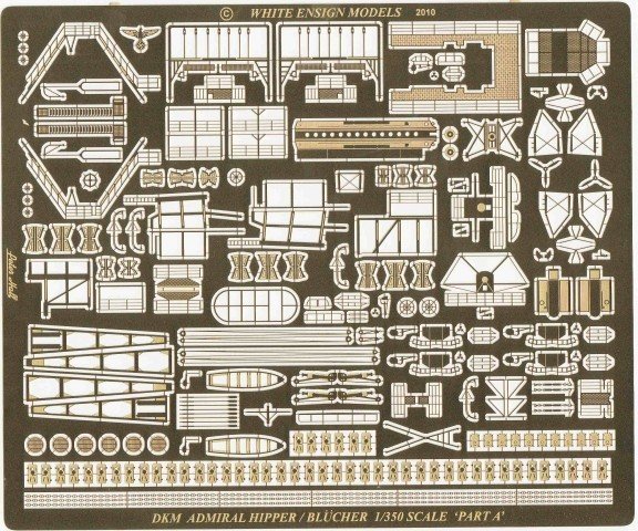 1/350 二战德国希佩尔海军上将级重巡洋舰改造蚀刻片 1/350 二战德国希佩尔海军上将级重巡洋舰改造蚀刻片