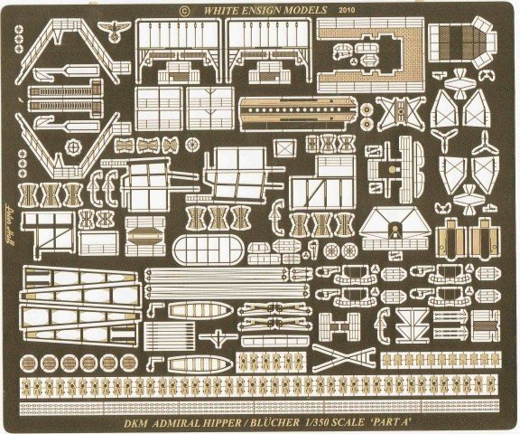 1/350 二战德国希佩尔海军上将级重巡洋舰改造蚀刻片