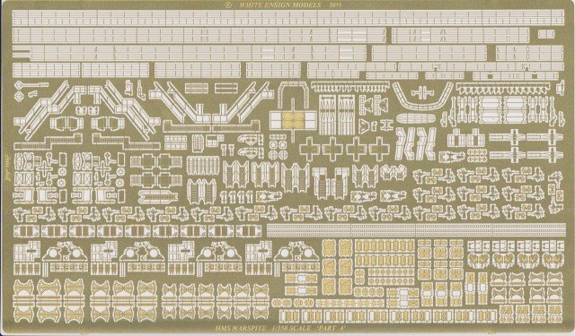 1/350 一战英国厌战号战列舰改造蚀刻片(配爱德美)