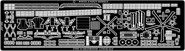 1/350 现代英国45型驱逐舰改造蚀刻片(配Airfix)