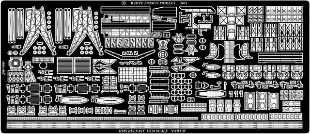 1/350 二战英国贝尔法斯特号巡洋舰改造蚀刻片(配小号手) - 点击图像关闭