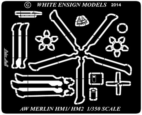 1/350 EH-101 灰背隼直升机HM1/HM2型改造蚀刻片