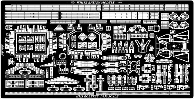 1/350 二战英国罗伯茨号浅水重炮舰改造蚀刻片(配小号手) - 点击图像关闭