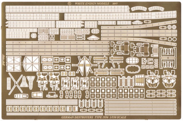 1/350 二战德国1936型级驱逐舰改造蚀刻片(配利华/红星) - 点击图像关闭