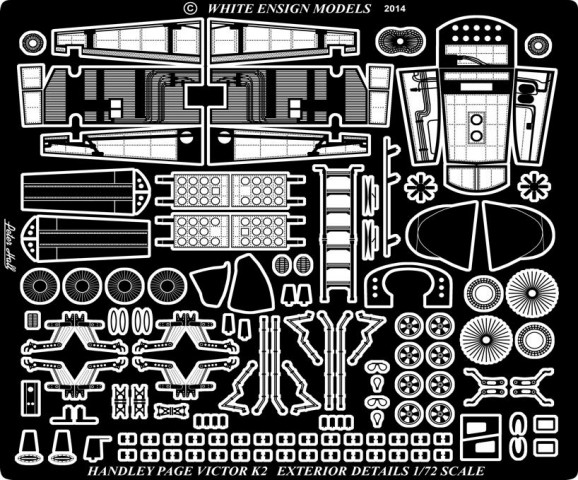 1/72 胜利者K2型战略轰略机外部细节改造蚀刻片(配Airfix)