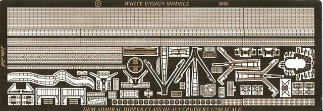 1/700 二战德国希佩尔海军上将级重巡洋舰改造蚀刻片