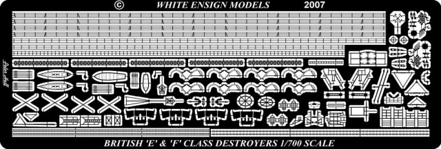 1/700 二战英国E级/F级驱逐舰改造蚀刻片(配田宫) - 点击图像关闭