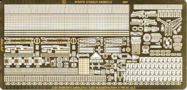 1/700 二战美国北卡罗来纳级战列舰改造蚀刻片(配小号手) - 点击图像关闭